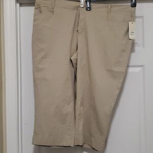 Sejour womens 22W tan Oxford  pant